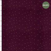 Digitally Printed Fabric with Plum Ground Point Pattern